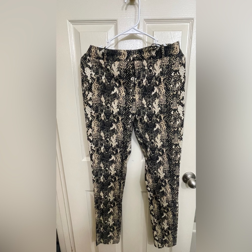 Primark Black and Tan Animal Print Trousers